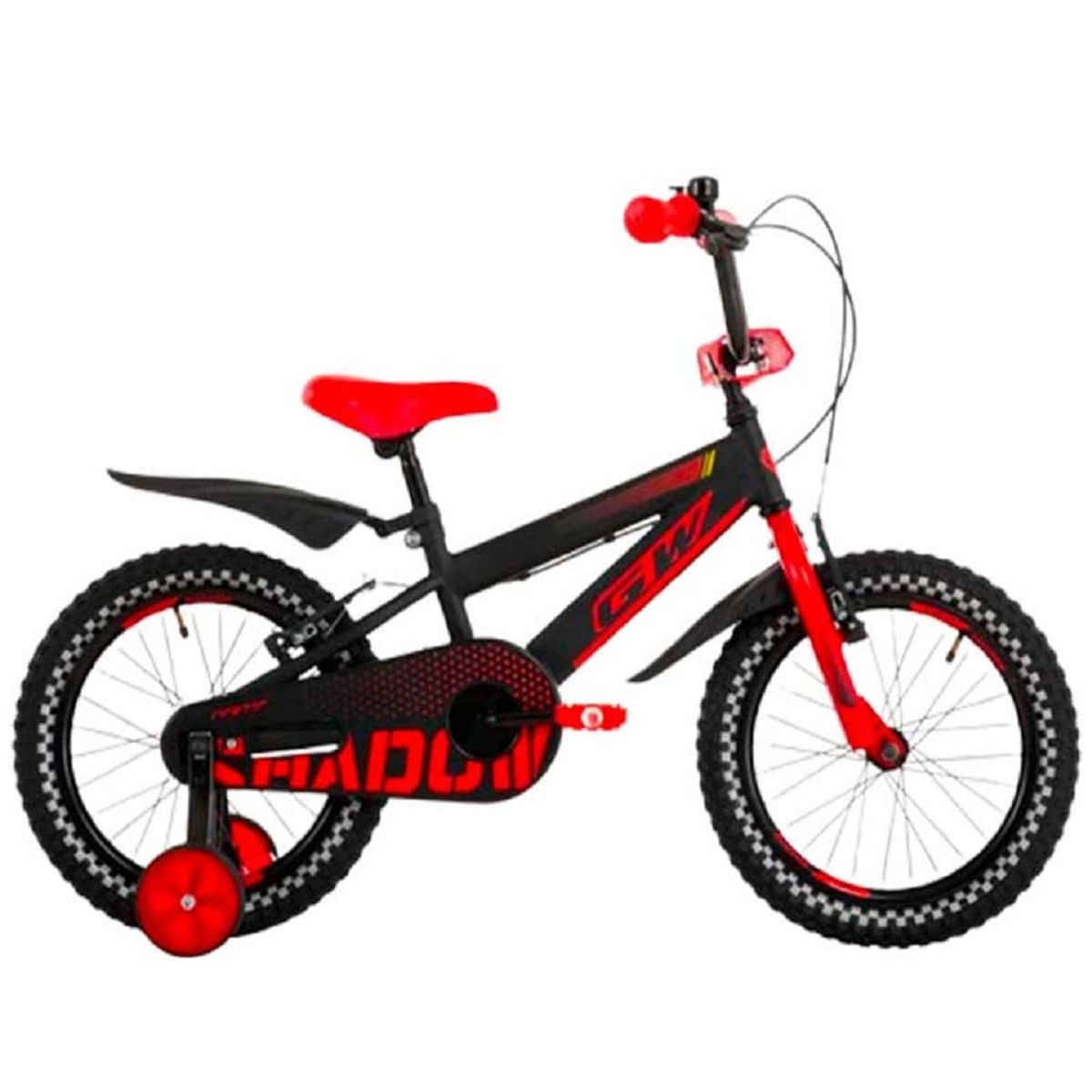 GW - Bicicleta Infantil GW Rin 16 Pulgadas Negro rojo