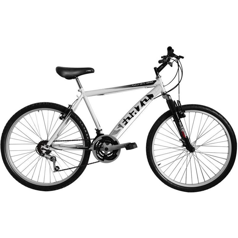 SFORZO - Bicicleta Rin 26 En Aluminio 18 Cambios Suspensión Blanco
