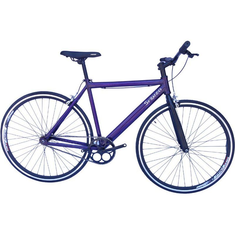 SFORZO - Bicicleta urbana fixed rin 700 - morado Talla M