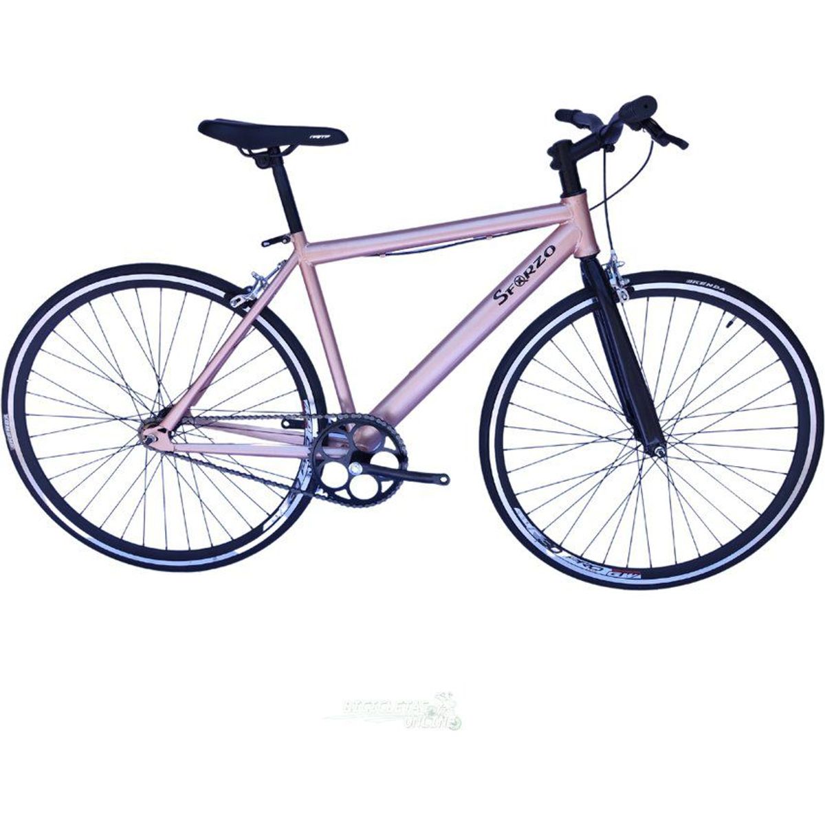 SFORZO - Bicicleta urbana fixed rin 700 - oro rosa Talla M