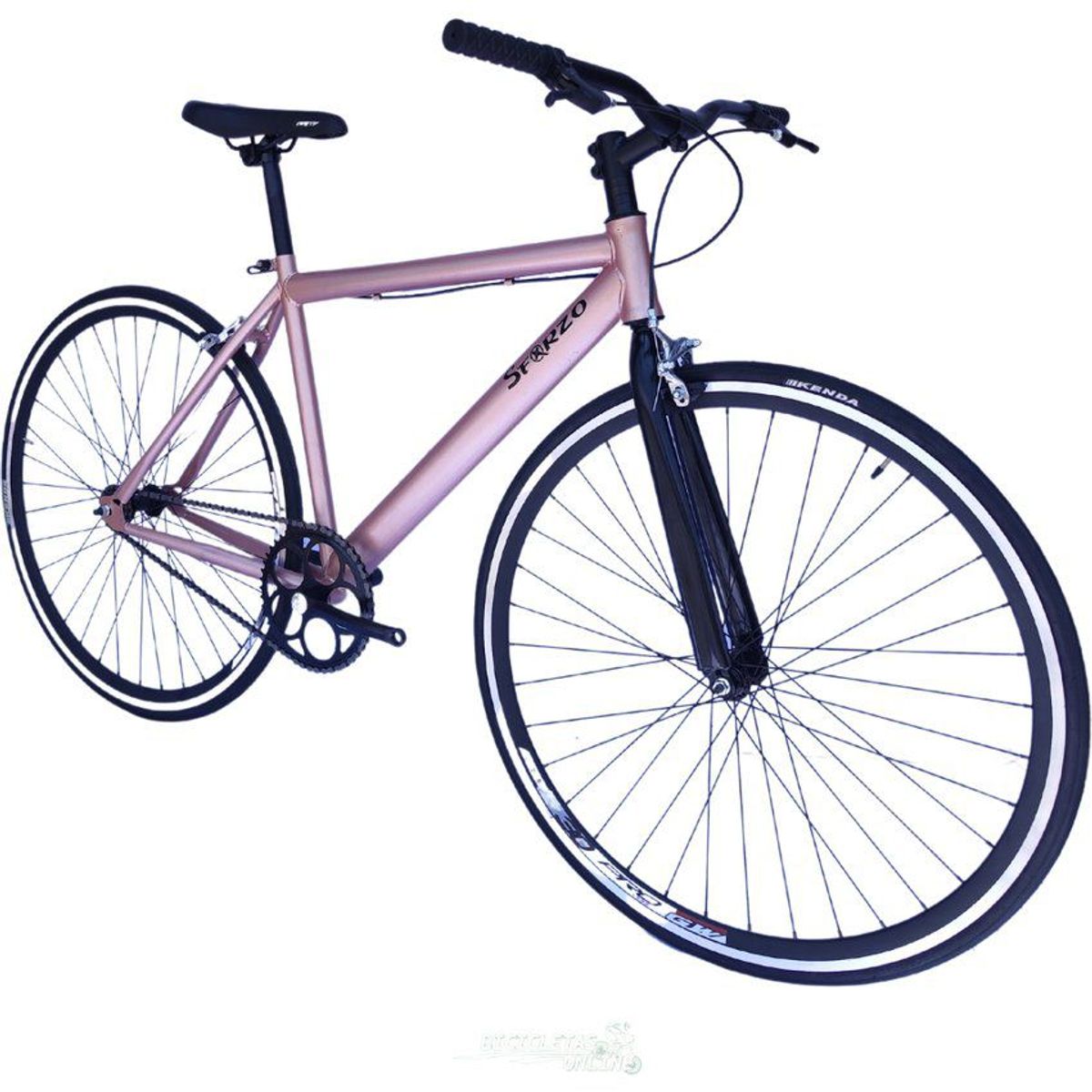 SFORZO - Bicicleta urbana fixed rin 700 - oro rosa Talla M