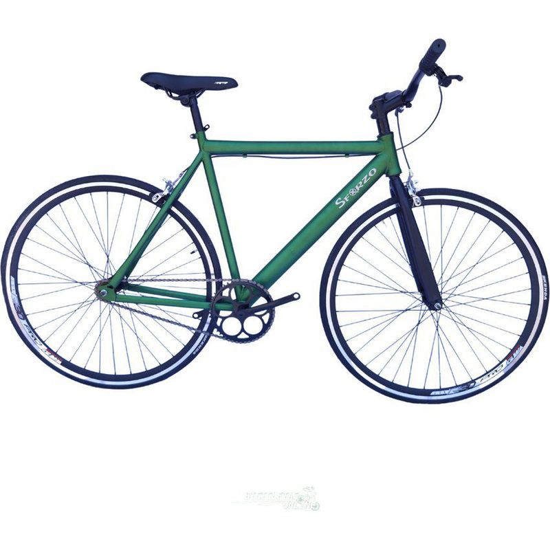 SFORZO - Bicicleta urbana fixed rin 700 - verde Talla M