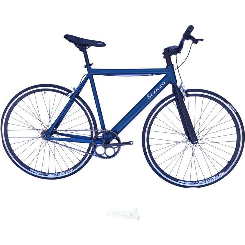 SFORZO - Bicicleta urbana fixed rin 700 - azul Talla S