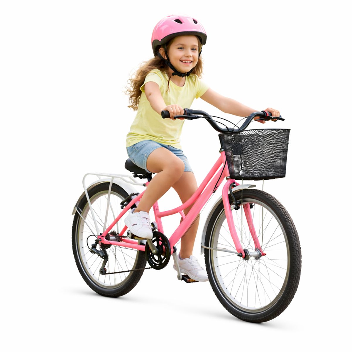 SFORZO - Bicicleta Playera Rin 24 18 Cambios Rosado