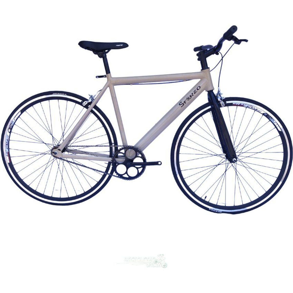 SFORZO - Bicicleta urbana fixed rin 700 - arena Talla L