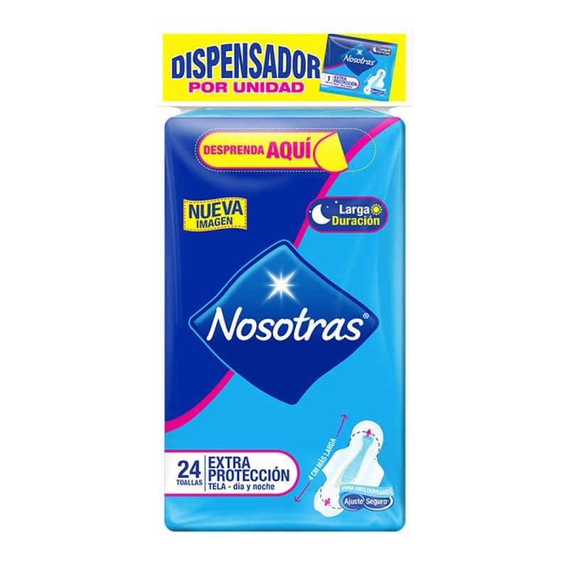 NOSOTRAS - Toallas Nosotras Extra Proteccion Tela X 24 Unidades