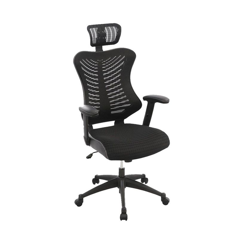 GENERICO - Silla de Oficina Ergonómica Rumania Marco Negro