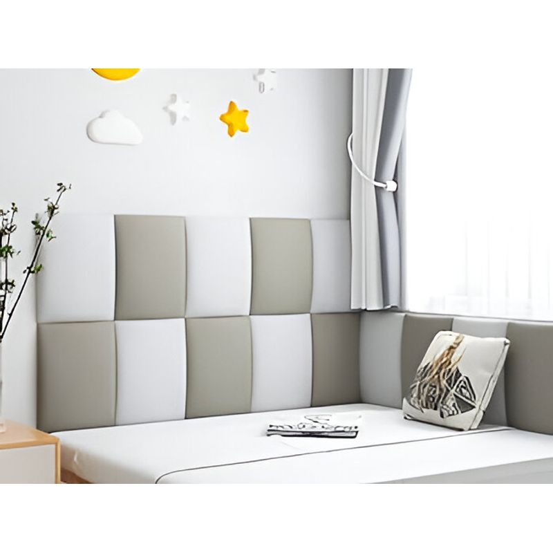 DISEÑOS RAMONA'S - Paneles Anticolisión Setx8 Blanco y Gris Sintético