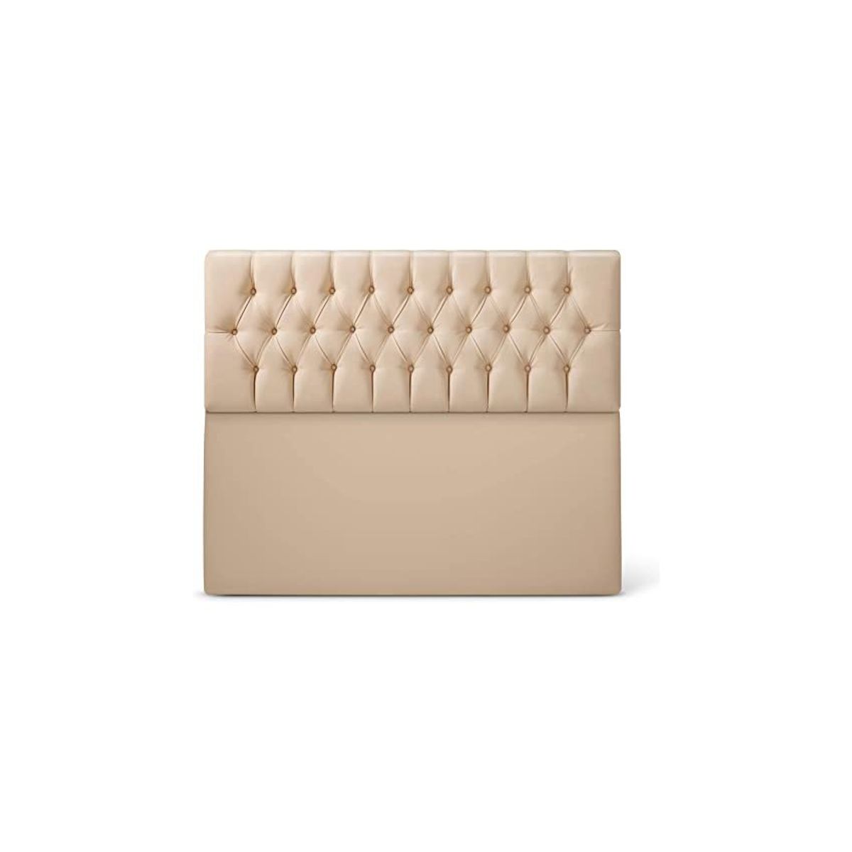 DISEÑOS RAMONA'S - Cabecero Semidoble 120x60+55 Rombos Beige Sintético