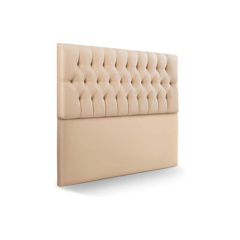 DISEÑOS RAMONA'S - Cabecero Doble 140x60+55 Rombos Beige Sintético