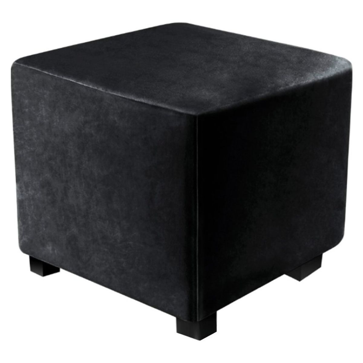 DISEÑOS RAMONA'S - Puff Decorativo 40x40 Negro Tela