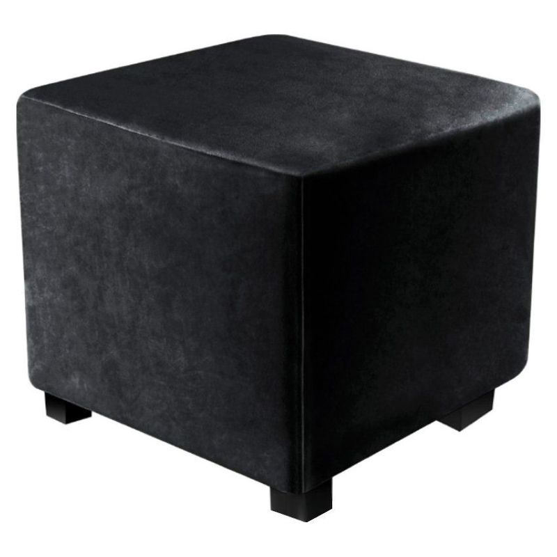 DISEÑOS RAMONA'S - Puff Decorativo 40x40 Negro Tela