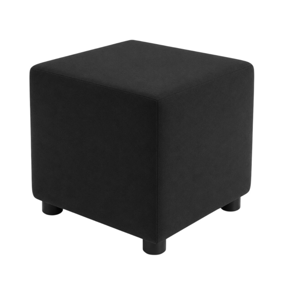 DISEÑOS RAMONA'S - Puff Decorativo 40x40 Negro Tela
