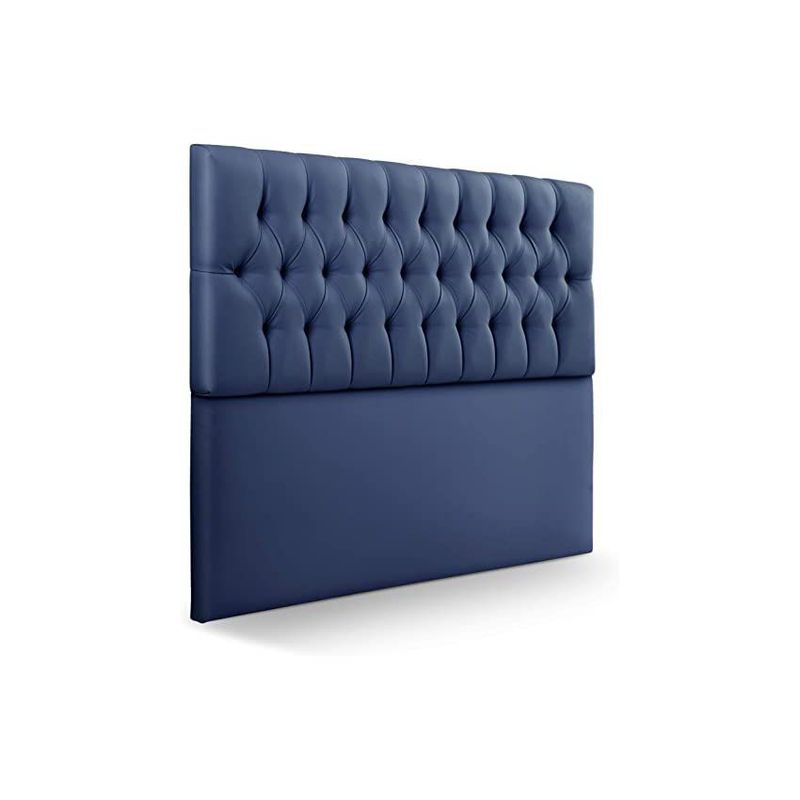 DISEÑOS RAMONA'S - Cabecero Doble 140x60+55 Rombos Azul Sintético