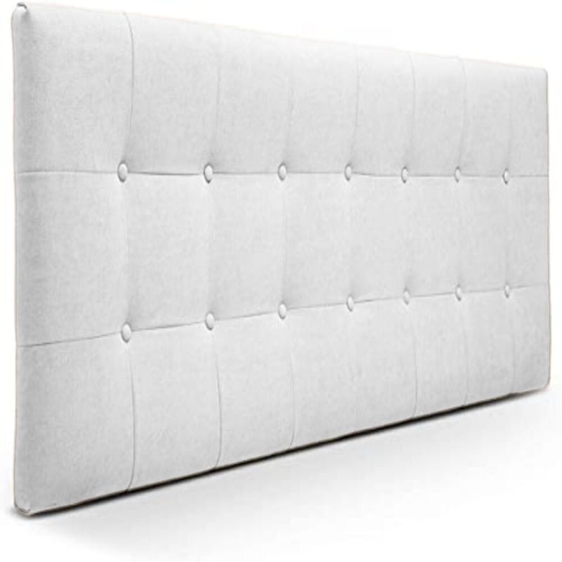 DISEÑOS RAMONA'S - Cabecero Sencillo 100x60 Cuadros Blanco Tela