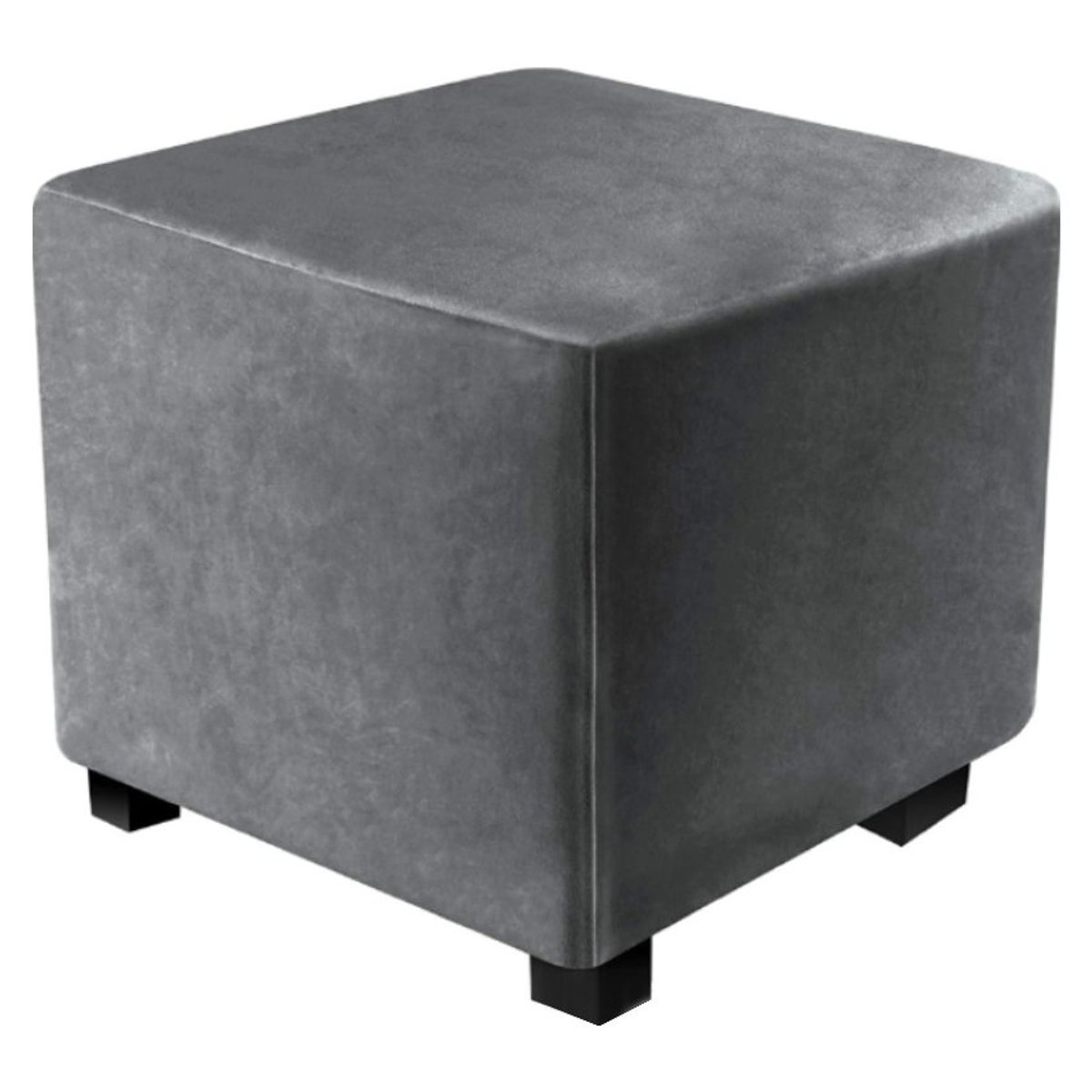 DISEÑOS RAMONA'S - Puff Decorativo 40x40 Dark Grey Tela