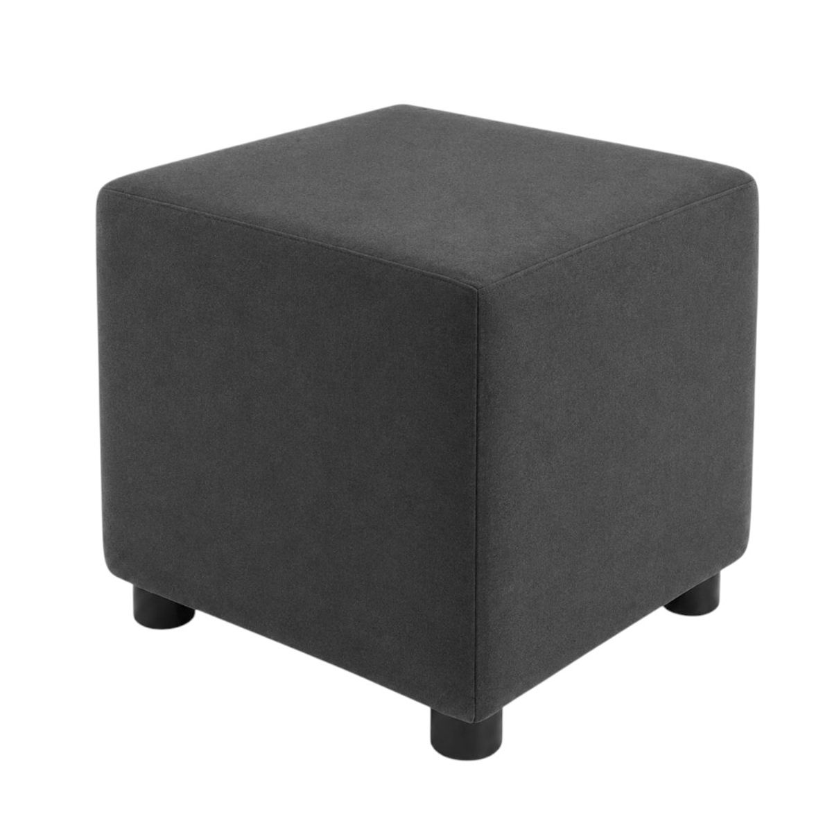 DISEÑOS RAMONA'S - Puff Decorativo 40x40 Dark Grey Tela