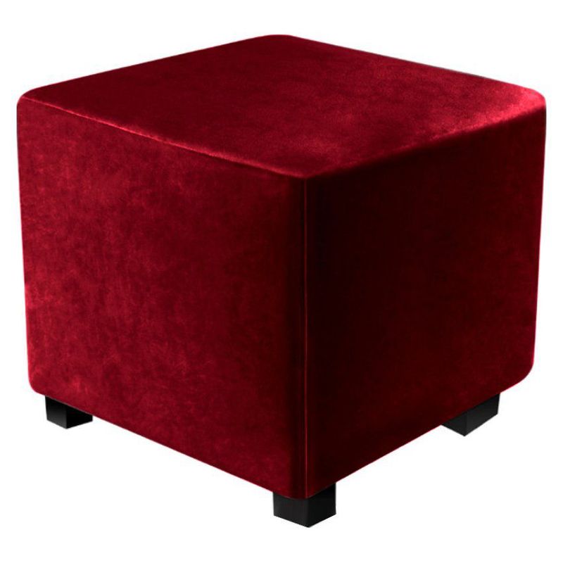 DISEÑOS RAMONA'S - Puff Decorativo 40x40 Vinotinto Tela