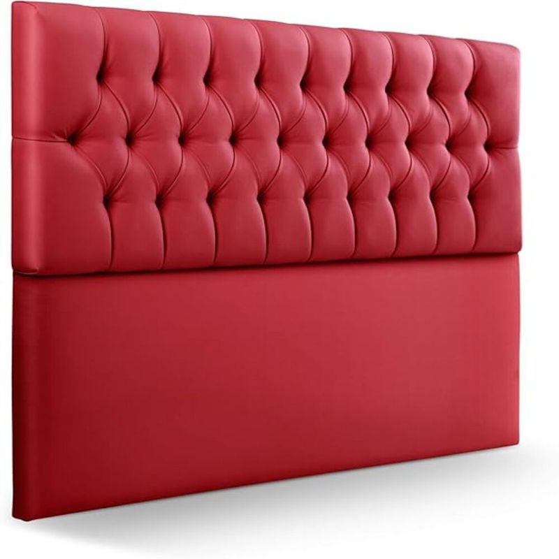GENERICO - Cabecero Doble 140x60+60 Rombos Rojo Sintético