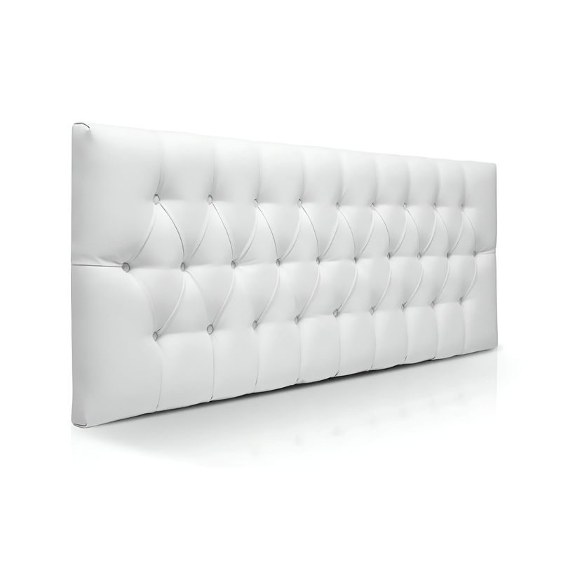 DISEÑOS RAMONA'S - Cabecero Queen 160x60 Rombos Blanco Sintético