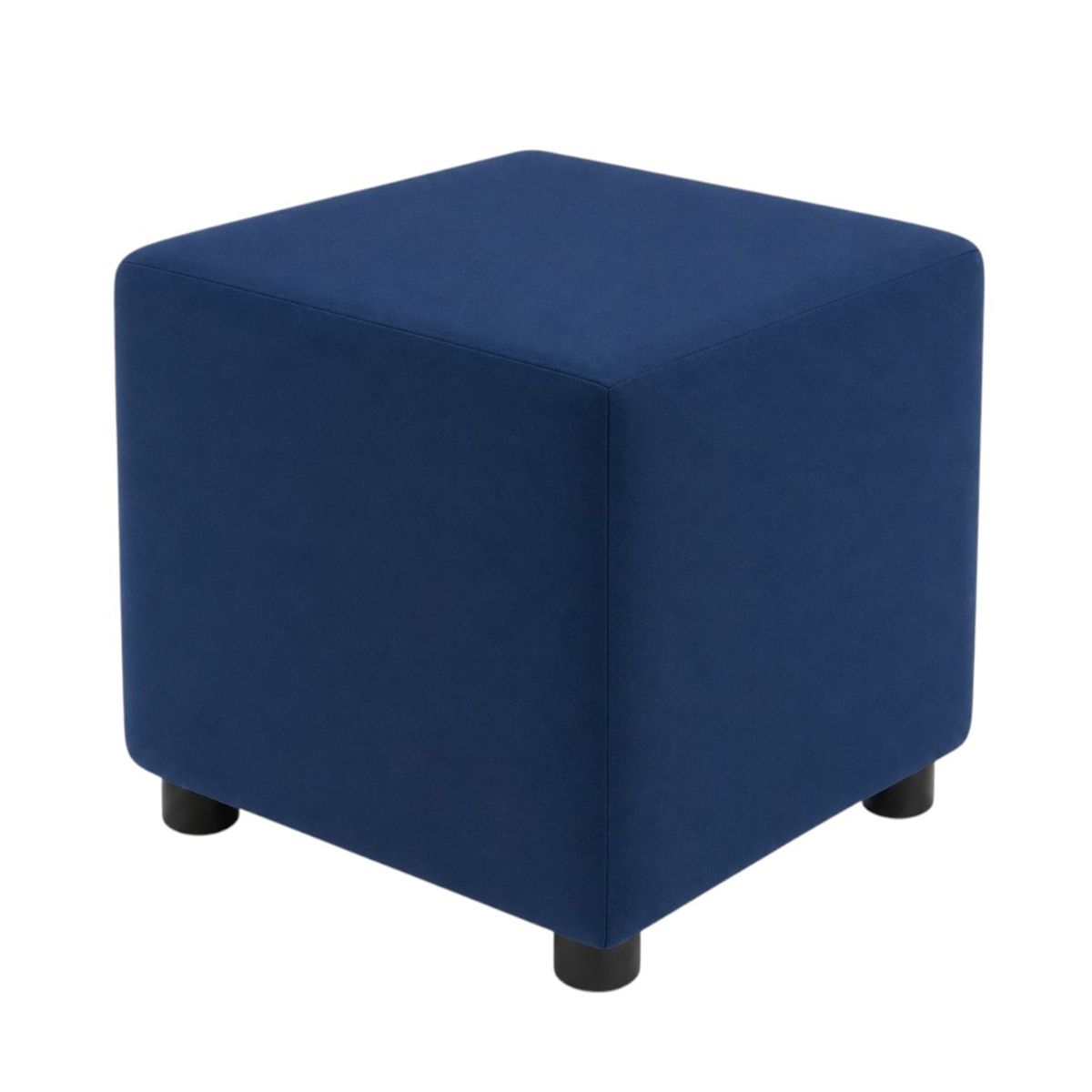 DISEÑOS RAMONA'S - Puff Decorativo 40x40  Azul Oscuro Tela
