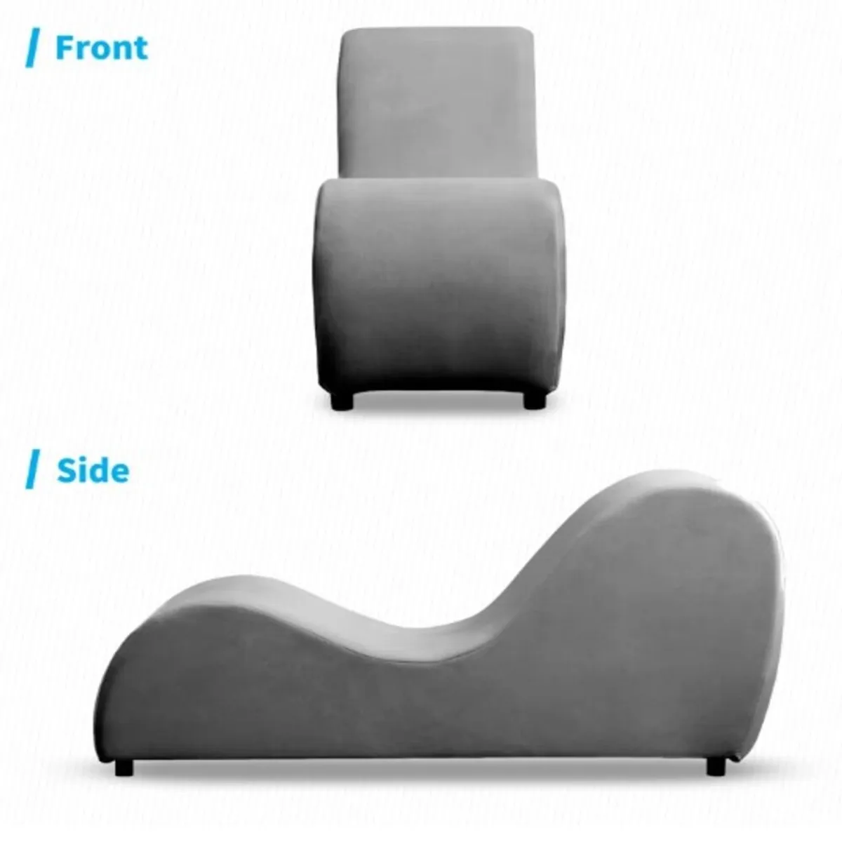 DISEÑOS RAMONA'S - Sillón Tantra Kamasutra 160 Gris Sintético