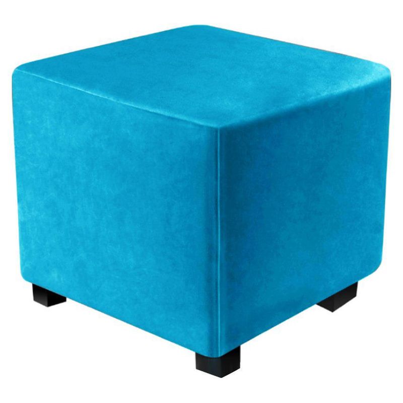 DISEÑOS RAMONA'S - Puff Decorativo 40x40 Turquesa Tela