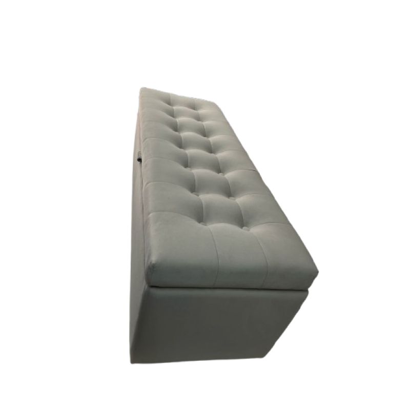 DISEÑOS RAMONA'S - Puff Baúl Con Divisiones 120x40 Gris