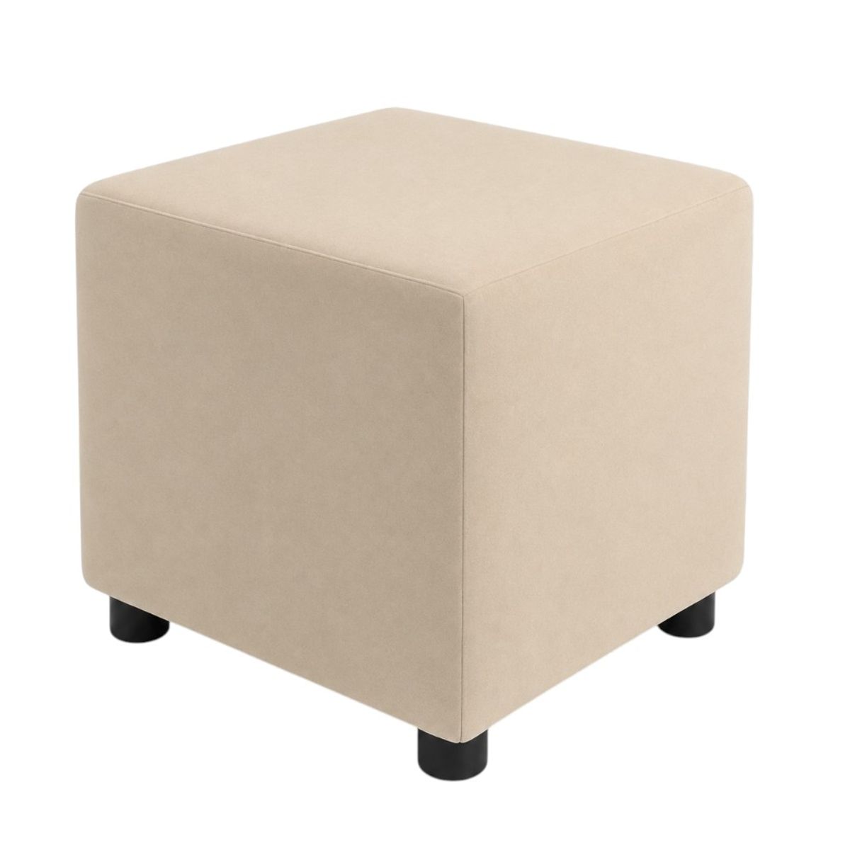 DISEÑOS RAMONA'S - Puff Decorativo 40x40 Beige Tela