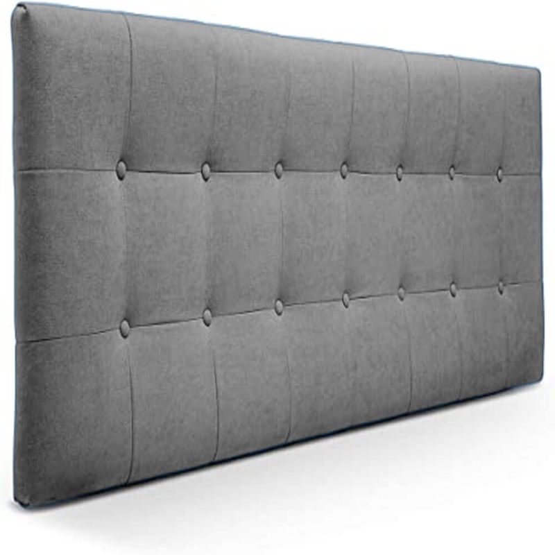 DISEÑOS RAMONA'S - Cabecero Queen 160x60 Cuadros Gris Tela