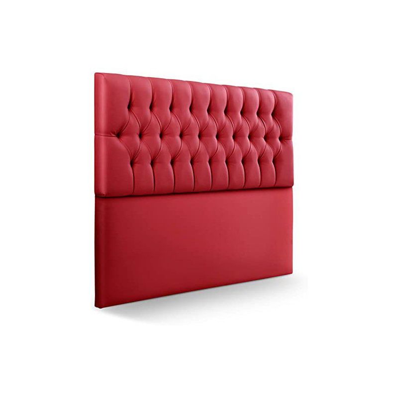 DISEÑOS RAMONA'S - Cabecero Sencillo 100x60+55 Rombos Rojo Sintético
