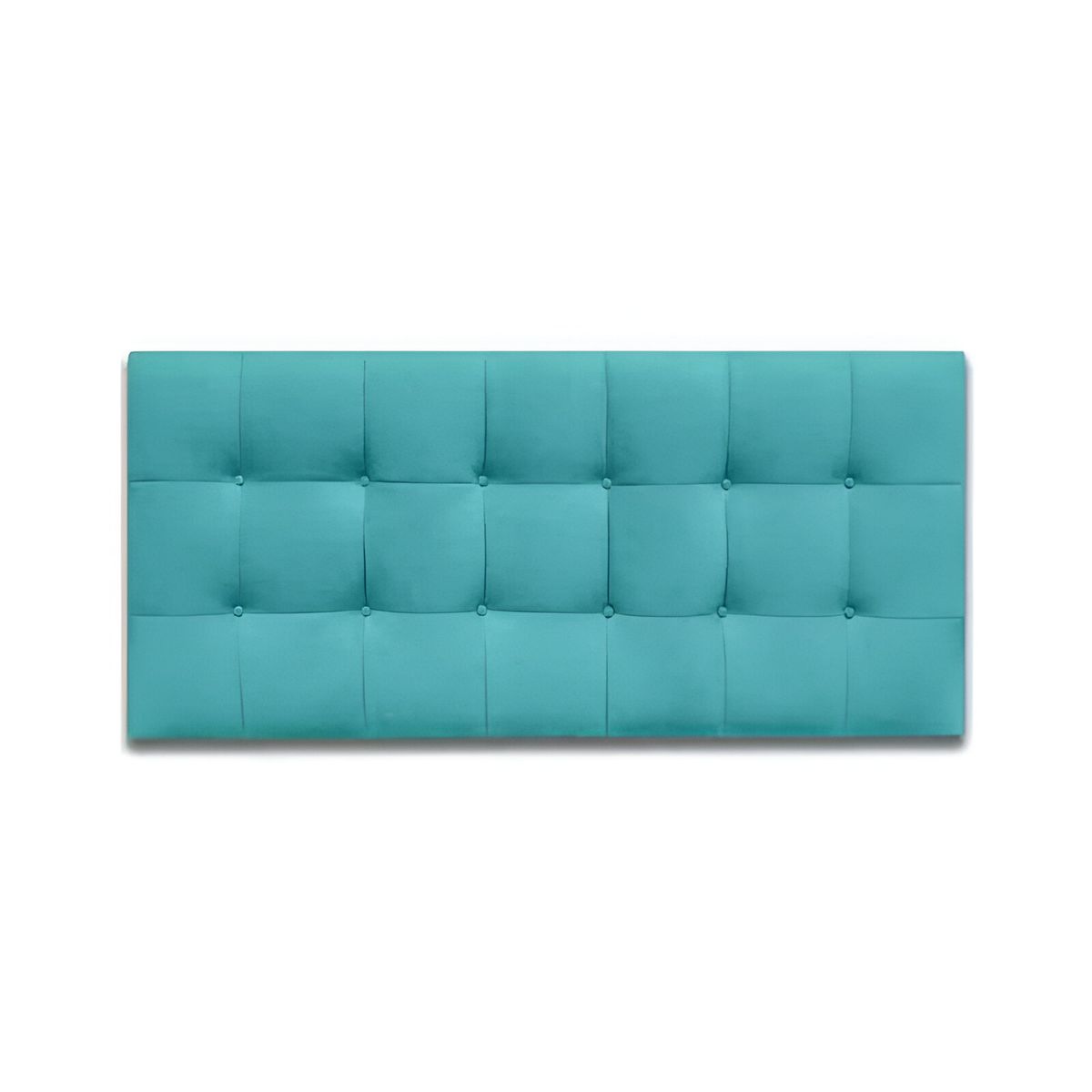 DISEÑOS RAMONA'S - Cabecero King 200x60 Cuadros Turquesa Sintético
