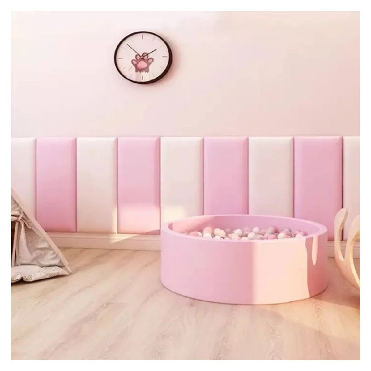 DISEÑOS RAMONA'S - Paneles Anticolisión Setx5 Blanco y Rosa Sintético