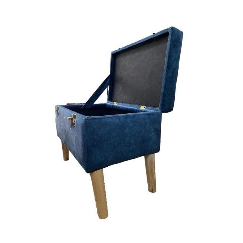 GENERICO - Puff Baúl Maleta 60x40 Azul
