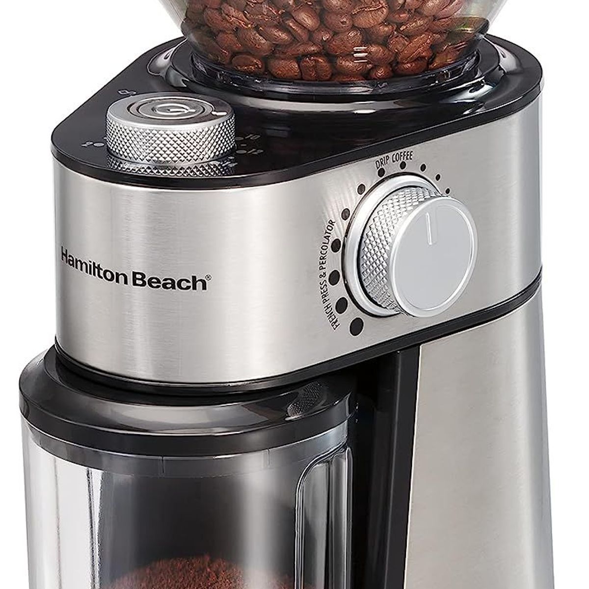 HAMILTON BEACH - molino cafe automatico con selector molienda 18 ajustes hamilton beach