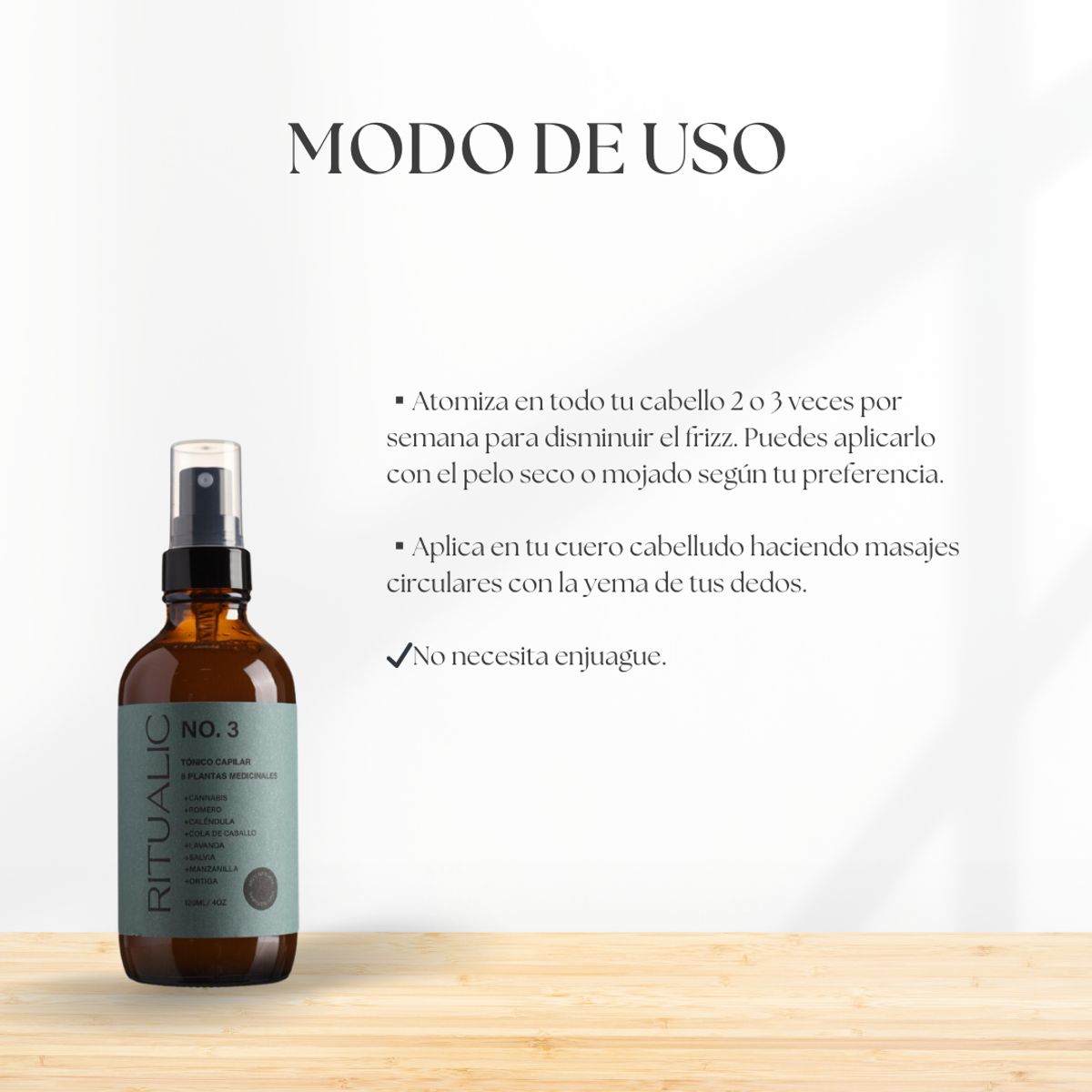RITUALIC LABORATORIO DE PLANTAS - Tónico Capilar para la Caída Frizz y Crecimiento del Cabello RITUALIC