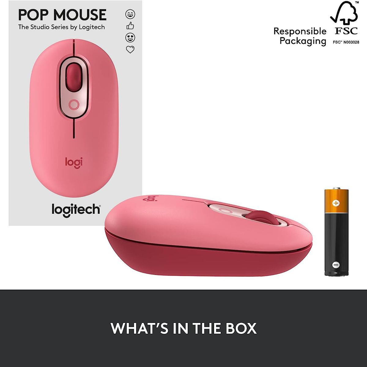 LOGITECH - Mouse Bluetooth Logitech Pop Heartbreaker 910-006545