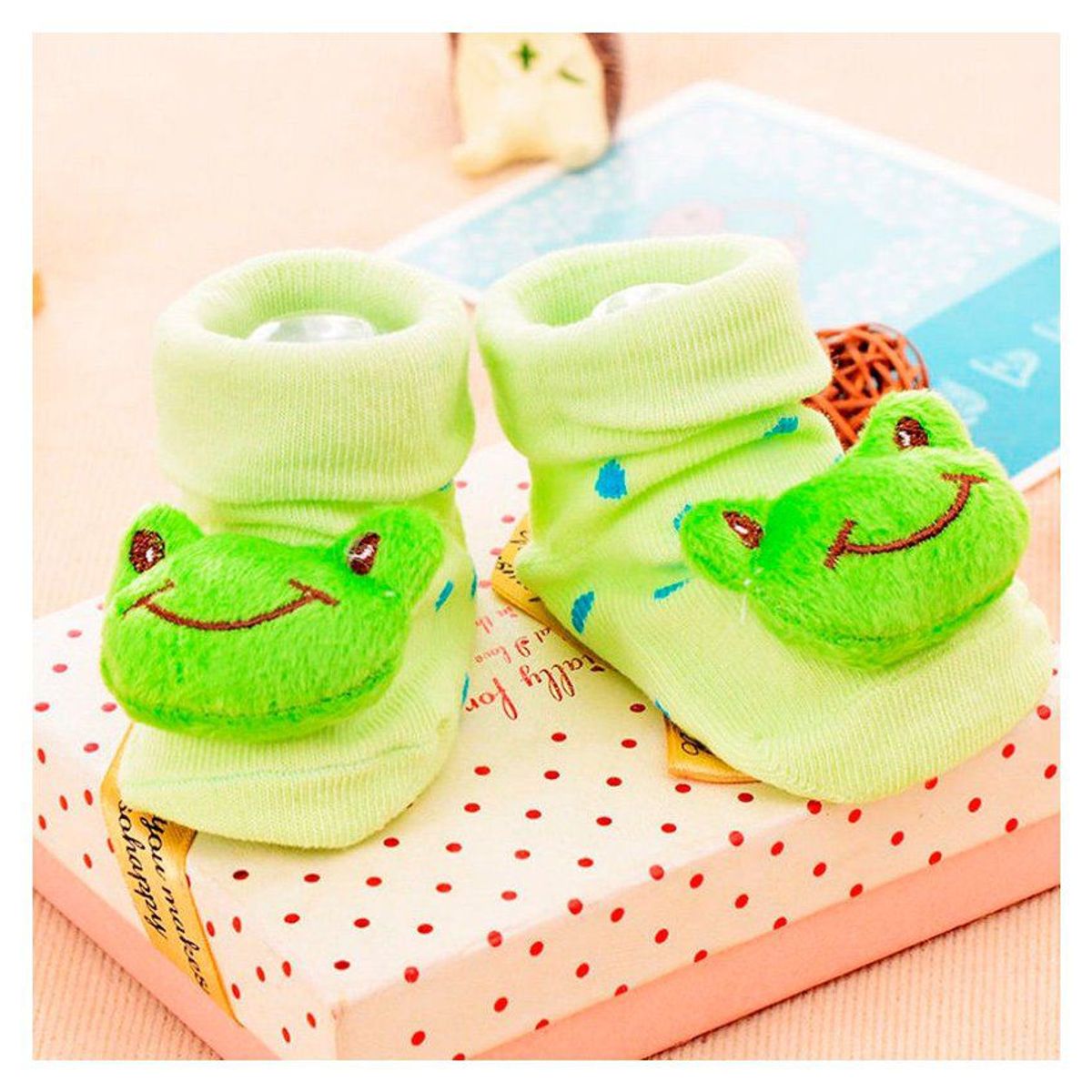 BABY KDS - Set medias sonajero x 6  para niño / bebe - multicolor