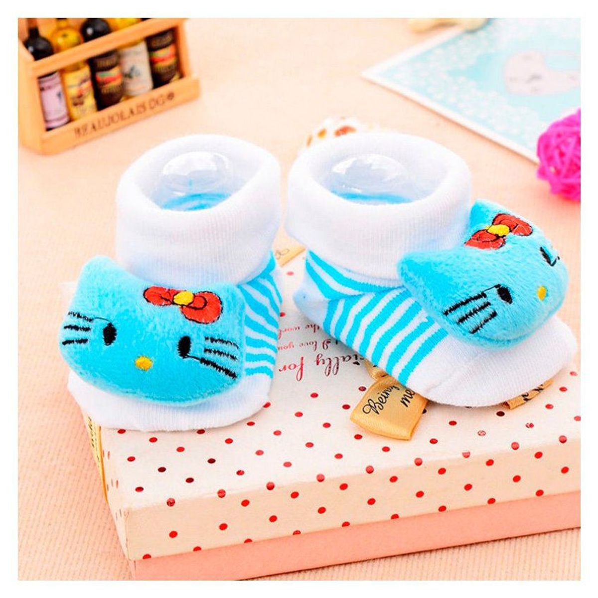 BABY KDS - Set medias sonajero x 12  para niña / bebe - multicolor