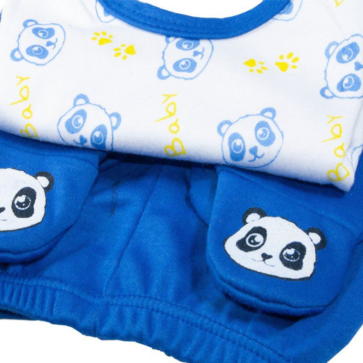 BABY KDS - Set primera muda panda glotoncitos - azul