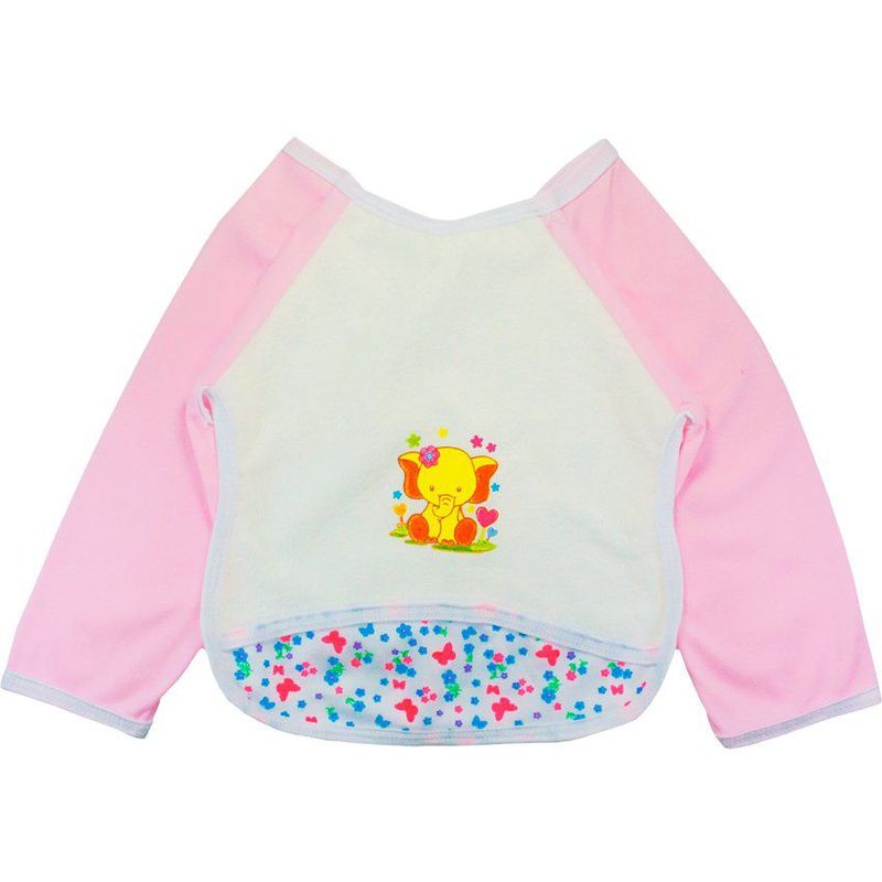 BABY KDS - Babero con mangas para bebe niña - glotoncitos rosado