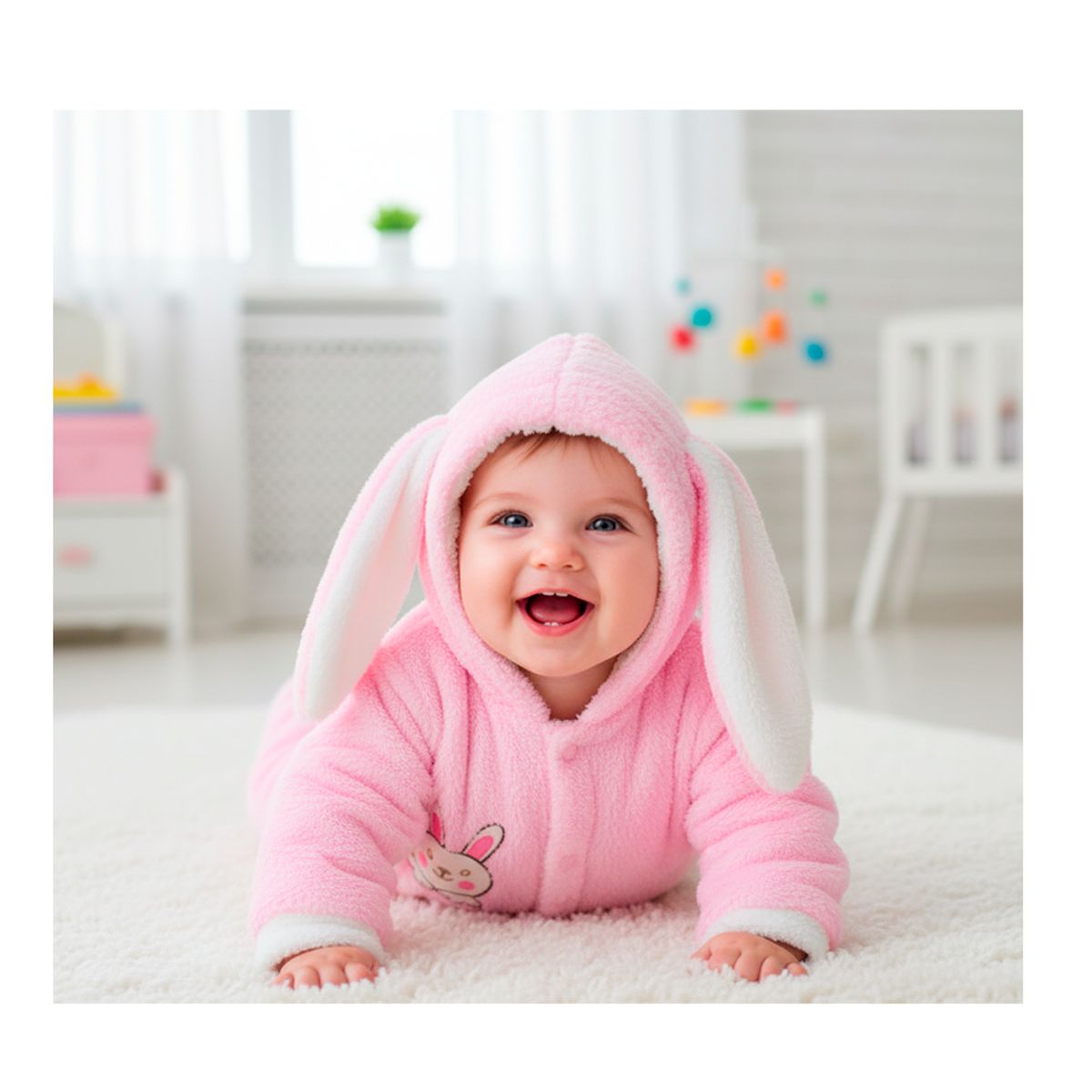 BABY KDS - Mameluco ovejero conejo termico bebe glotoncitos - rosado