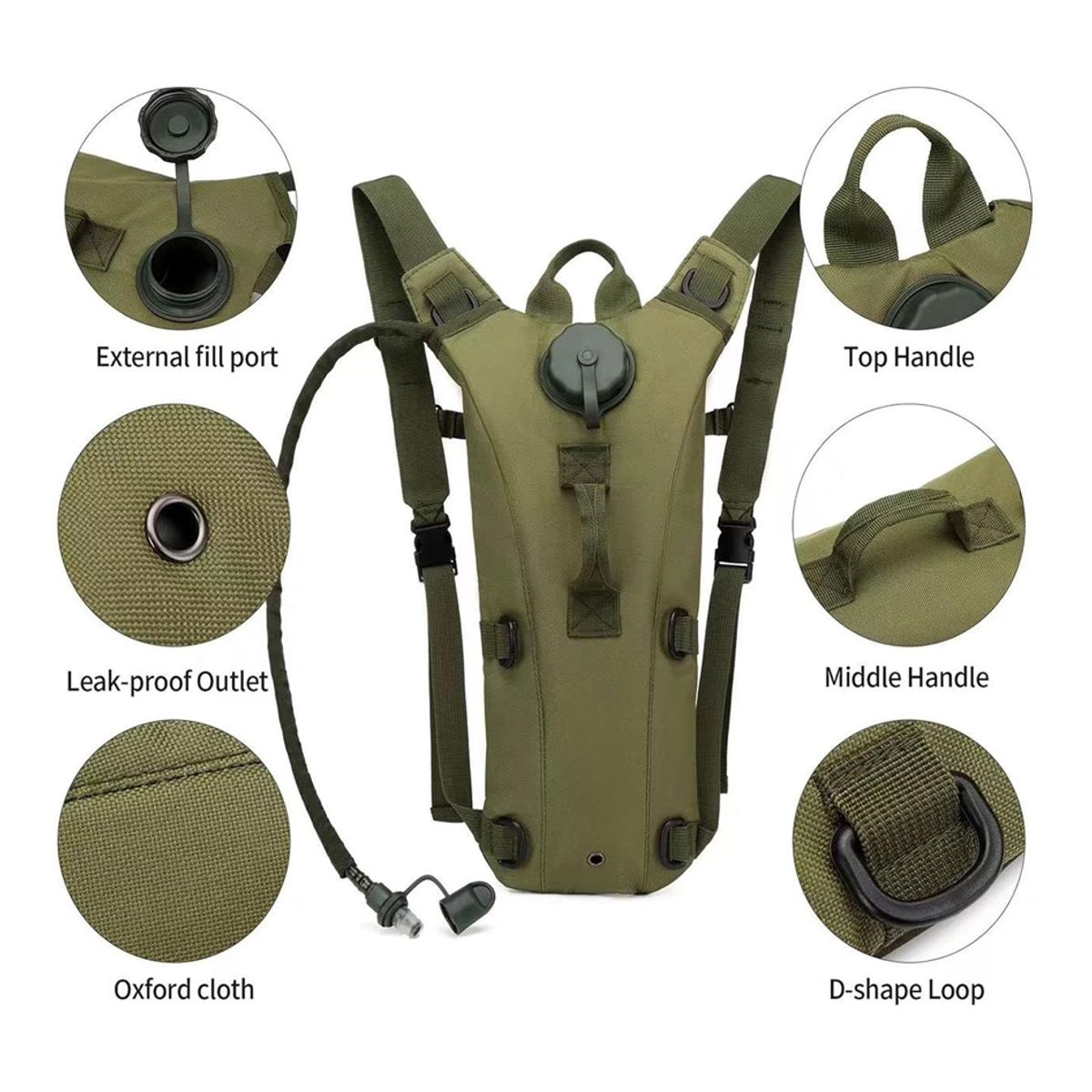 DISTRIBUCIONES GUZ SAS - Mochila Morral  bolsa de agua militar de 3L3.0 Lts