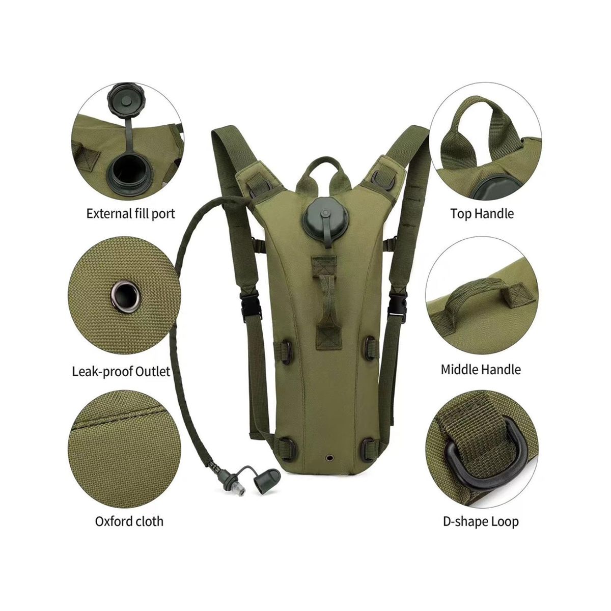 DISTRIBUCIONES GUZ SAS - Mochila Morral  bolsa de agua militar de 3L3.0 Lts