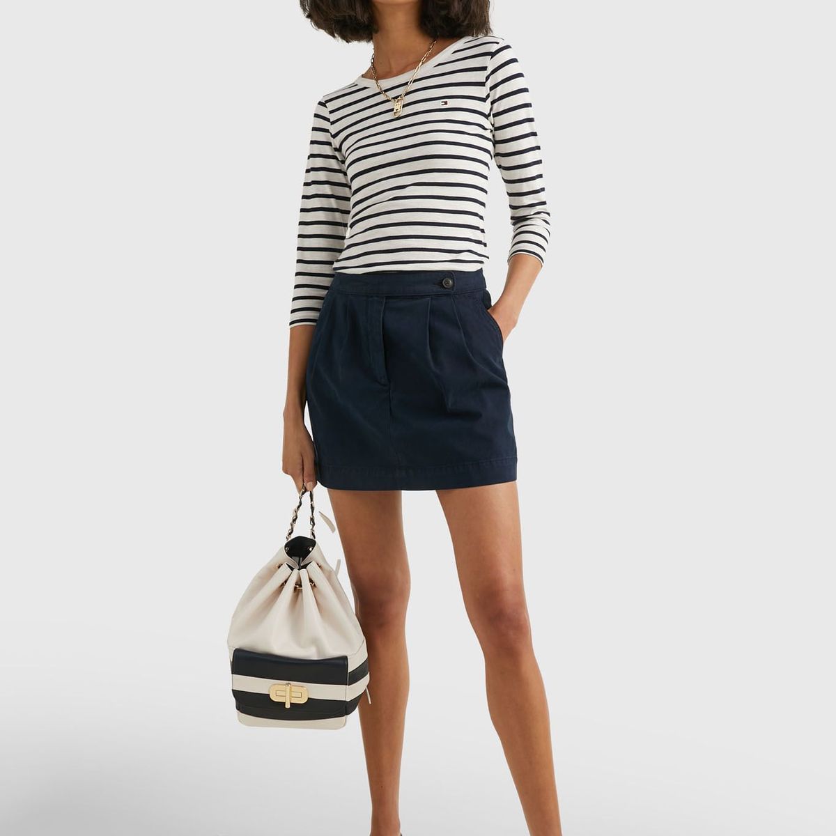 TOMMY HILFIGER - Camiseta 1985 De Manga Tres Cuartos Mujer  Tommy Hilfiger