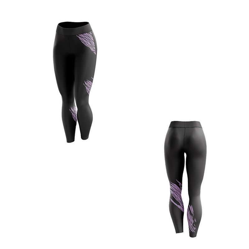 ARMAZI SPORT - LEGGINS DEPORTIVO MUJER GIMNASIO STRONG NEGRO - LILA