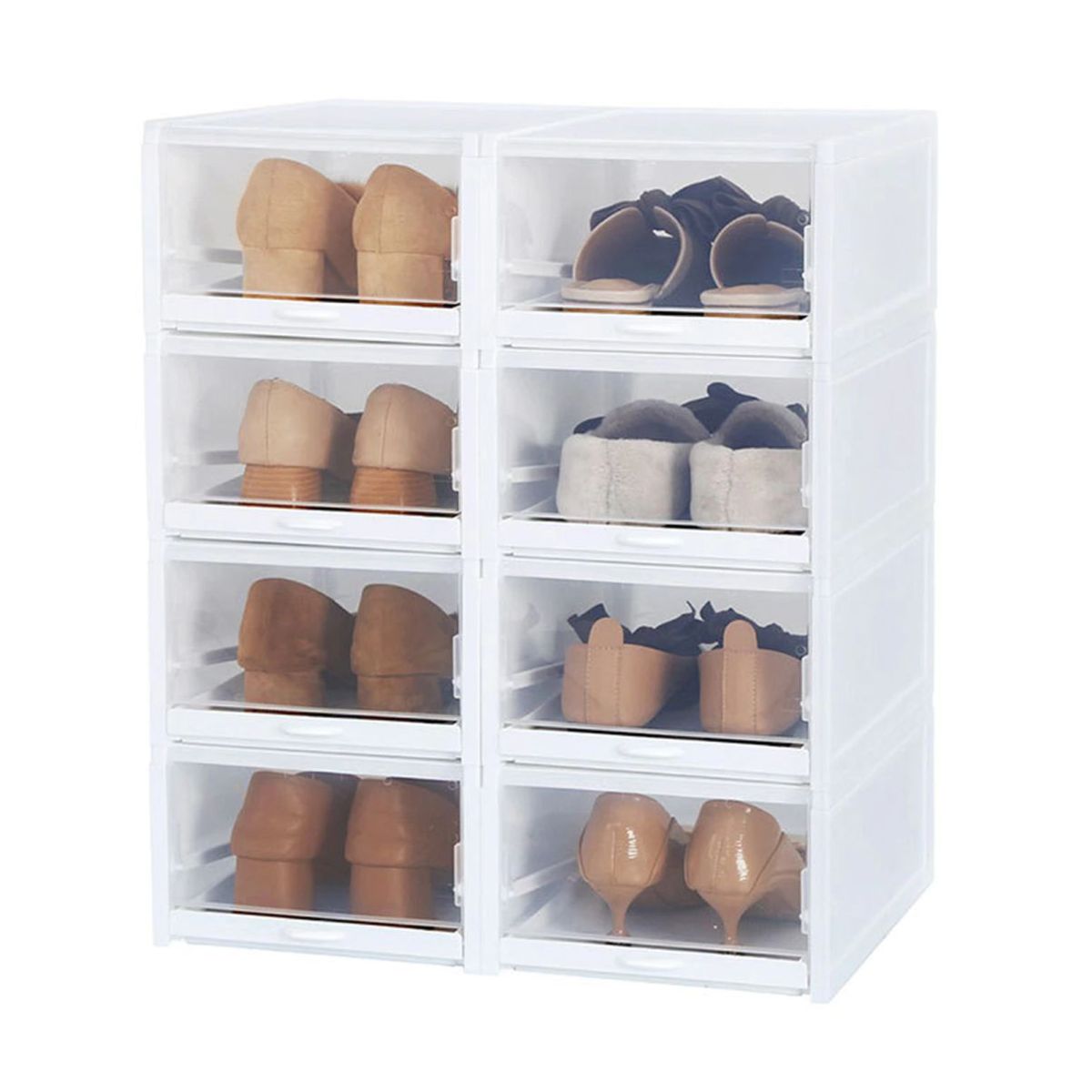 GENERICO - Caja Organizadora De Zapatos Modular Por 6 Unidades