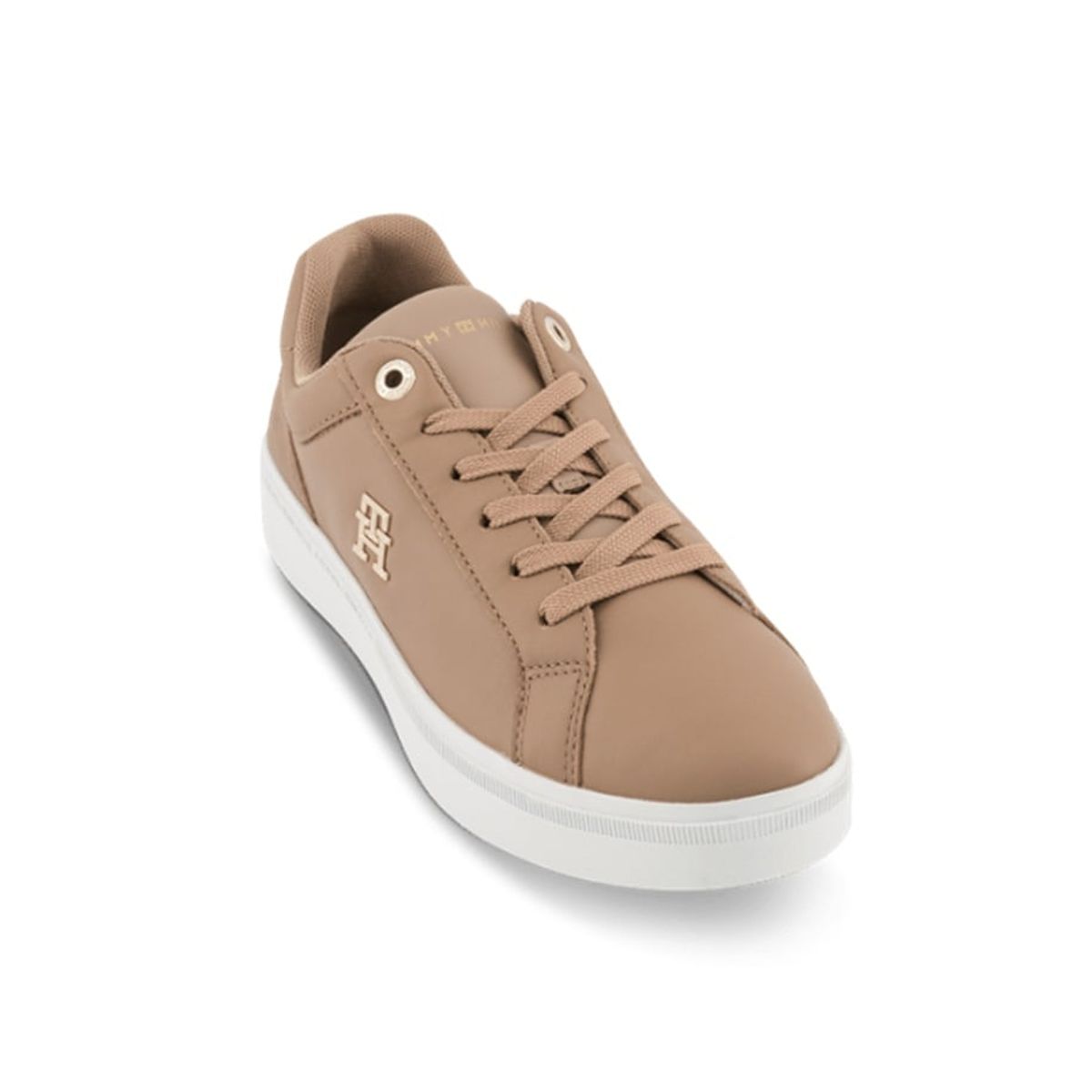 TOMMY HILFIGER - Tenis Beige Clásicas De Piel Para Mujer Tommy Hilfiger