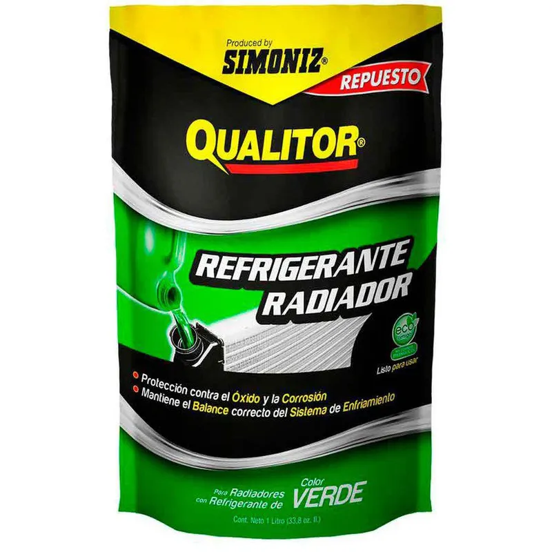 SIMONIZ - Refrigerante simoniz para radiador carro 1 lt verde qualitor
