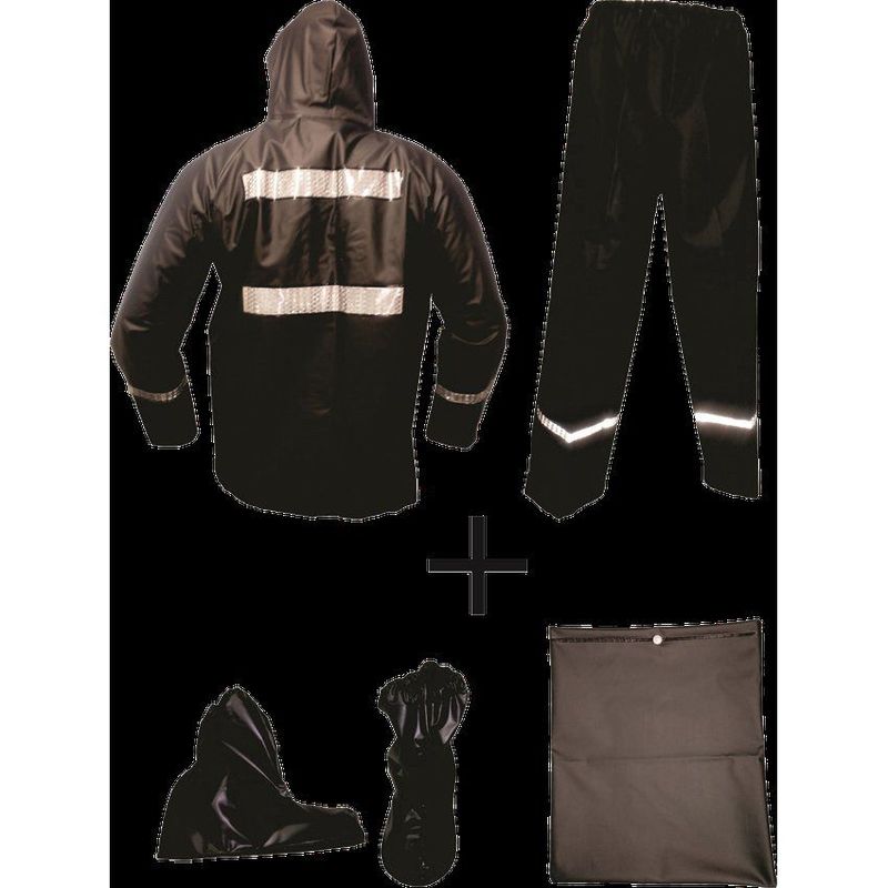 GENERICO - Traje impermeable para moto 4 piezas calibre 18 + obsequios